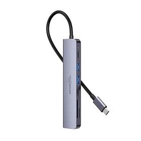 Porodo Blue Type-C USB 3.0 HUB, 7 Port With HDMI Port + Power Delivery